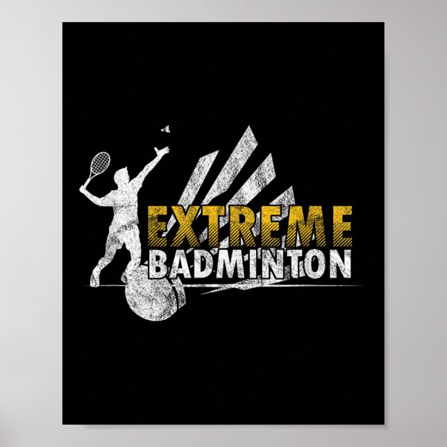 Competitive Extreme Badminton Game Competition Pla Poster (Front)