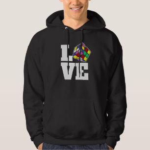 Competitive Puzzle Cube Love Speed Cubing 80's Vin Hoodie