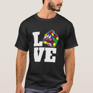 Competitive Puzzle Cube Love Speed Cubing 80's Vin T-Shirt
