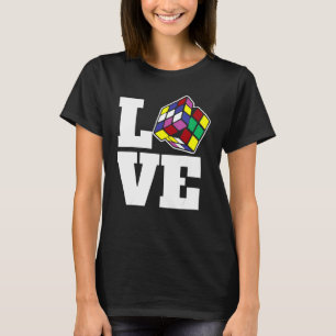 Competitive Puzzle Cube Love Speed Cubing 80's Vin T-Shirt