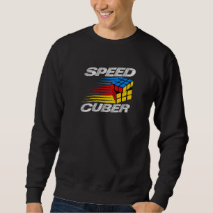Competitive Puzzle Cube Speed Cuber Hobby 80's Vin Sweatshirt
