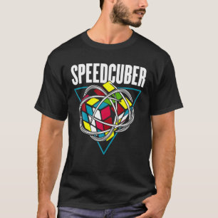 Competitive Puzzle Cube Speed Cuber Hobby 80'S Vin T-Shirt