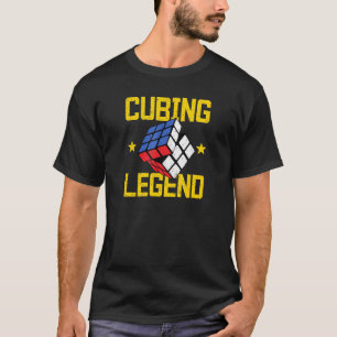 Competitive Puzzle Cube Speed Cubing Legend 80's V T-Shirt