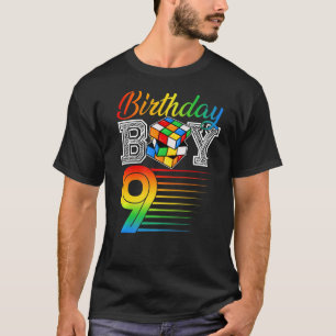 Competitive Speed Cubing 9 Years Old Birthday For  T-Shirt