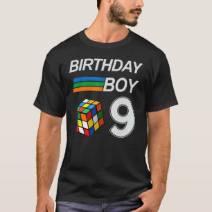 Competitive Speed Cubing 9 Years Old Birthday For T-Shirt
