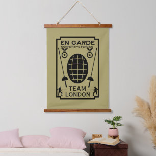 Competitive Sword Fencing Hanging Tapestry