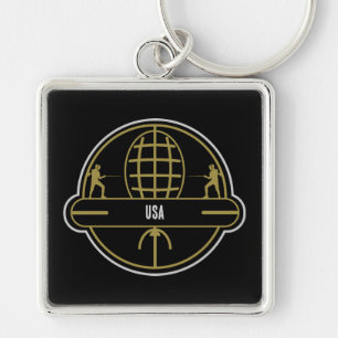 Competitive Sword Fencing Key Ring