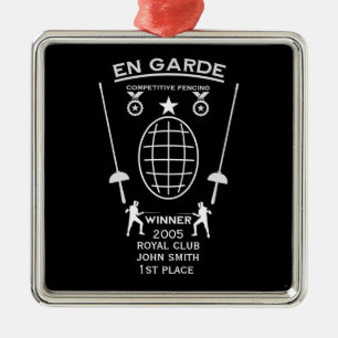 Competitive Sword Fencing Metal Tree Decoration
