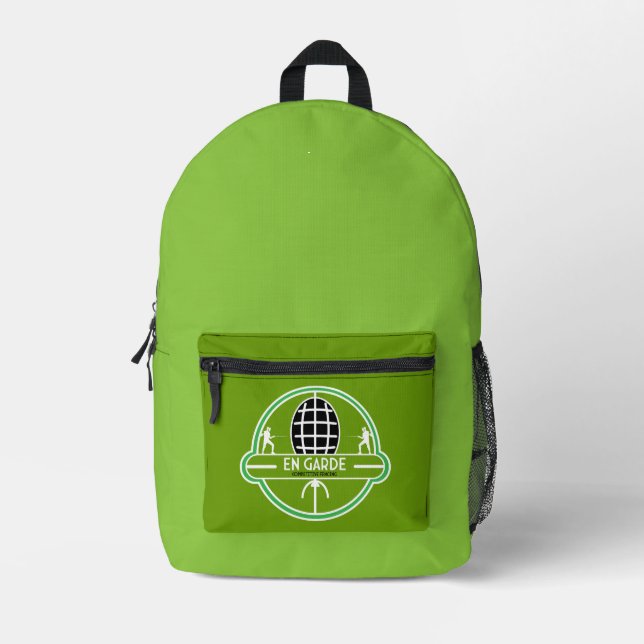 Competitive Sword Fencing Printed Backpack (Front)