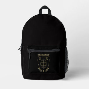 Competitive Sword Fencing Printed Backpack