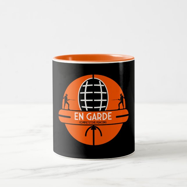 Competitive Sword Fencing Two-Tone Coffee Mug (Center)