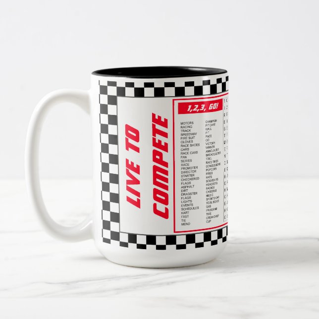 Competitor game style Two-Tone coffee mug (Left)