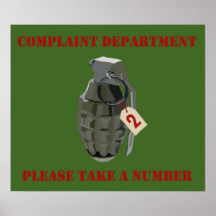 Complaint Department Green Poster