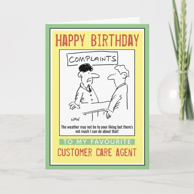 Complaints Department Customer Care Worker Card (Front)