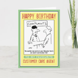 Complaints Department Customer Care Worker Card