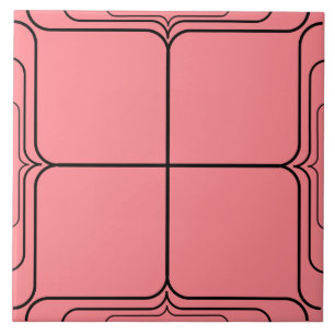 Complement for Art Deco White Rose on Pink Tile