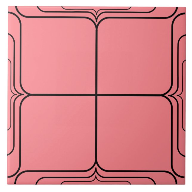 Complement for Art Deco White Rose on Pink Tile (Front)