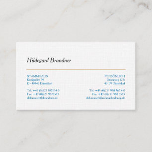 Complementary colours business card