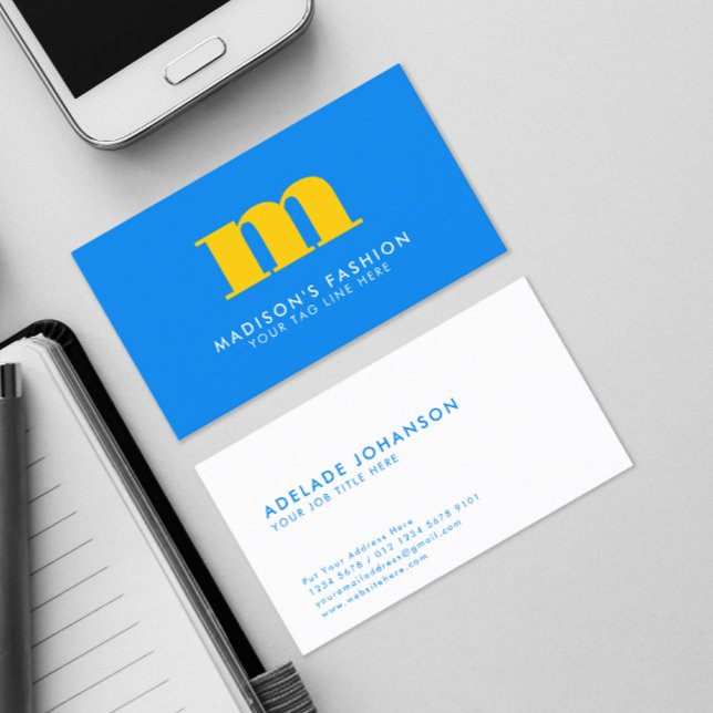 Complementary Colours | Company Initial Business Card (Creator Uploaded)