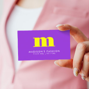 Complementary Colours   Fancy Initial Business Card