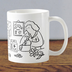 Complementary Medicine Chemist Cartoon Coffee Mug