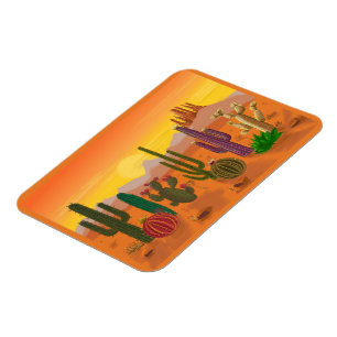 Complete cactus varieties, prickly plants magnet