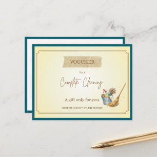 'Complete Cleaning' Funny Gift Voucher Postcard