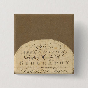 Complete course of geography 15 cm square badge