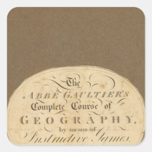 Complete course of geography square sticker