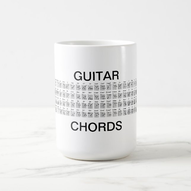 Complete Guitar Chords 15oz Coffee Mug (Center)