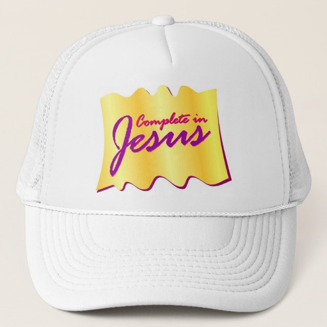 Complete in Jesus christian design Trucker Hat (Front)