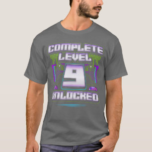Complete Level 9 Unlocked 9th Years Old Birthday G T-Shirt