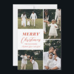 Completely Custom Christmas 4 Photo Collage Holiday Card<br><div class="desc">This stylish 4-Photo holiday card features a photo collage and dot pattern on the back. All text and colours are completely customisable.</div>