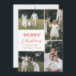 Completely Custom Christmas 4 Photo Collage Holiday Card<br><div class="desc">This stylish 4-Photo holiday card features a photo collage and dot pattern on the back. All text and colours are completely customisable.</div>