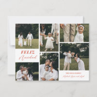 Completely Custom Feliz Navidad 6 Photo Collage
