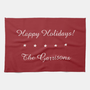 Completely customisable Holidays hand towel