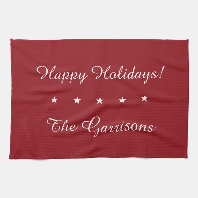 Completely customisable Holidays hand towel (Horizontal)