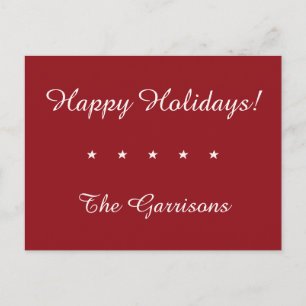 Completely customisable Holidays table cards