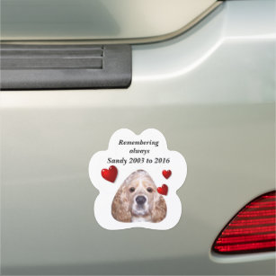 completely edit picture and text pet memory car magnet
