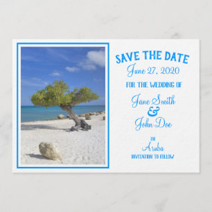 Completely Editable Save the Date Aruba Divi Tree Invitation