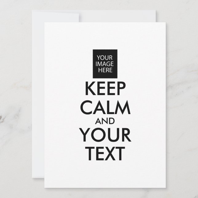 Completely Personalised KEEP CALM and YOUR TEXT (Front)