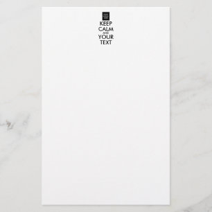 Completely Personalised KEEP CALM and YOUR TEXT Stationery