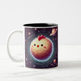 Completely Spherical Chicken Two-Tone Coffee Mug