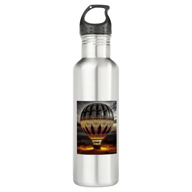 Complex Design On Semi Transparent Hot Air Balloon 710 Ml Water Bottle (Front)