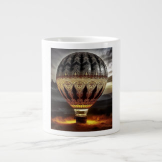 Complex Design On Semi Transparent Hot Air Balloon Large Coffee Mug