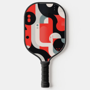Complex design with shapes and dots pickleball paddle