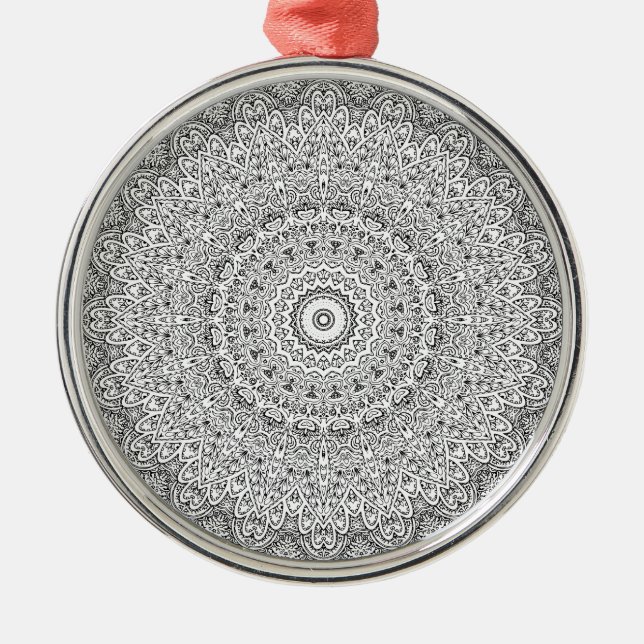 Complex Mandala Pattern Ceramic Ornament (Front)