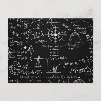 Complex Math & Physics Blackboard Equations Design Postcard