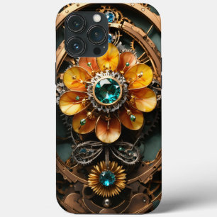 complex multi-layer metal mechanical steampunk  iPhone 13 pro max case
