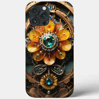 complex multi-layer metal mechanical steampunk  iPhone 13 pro max case
